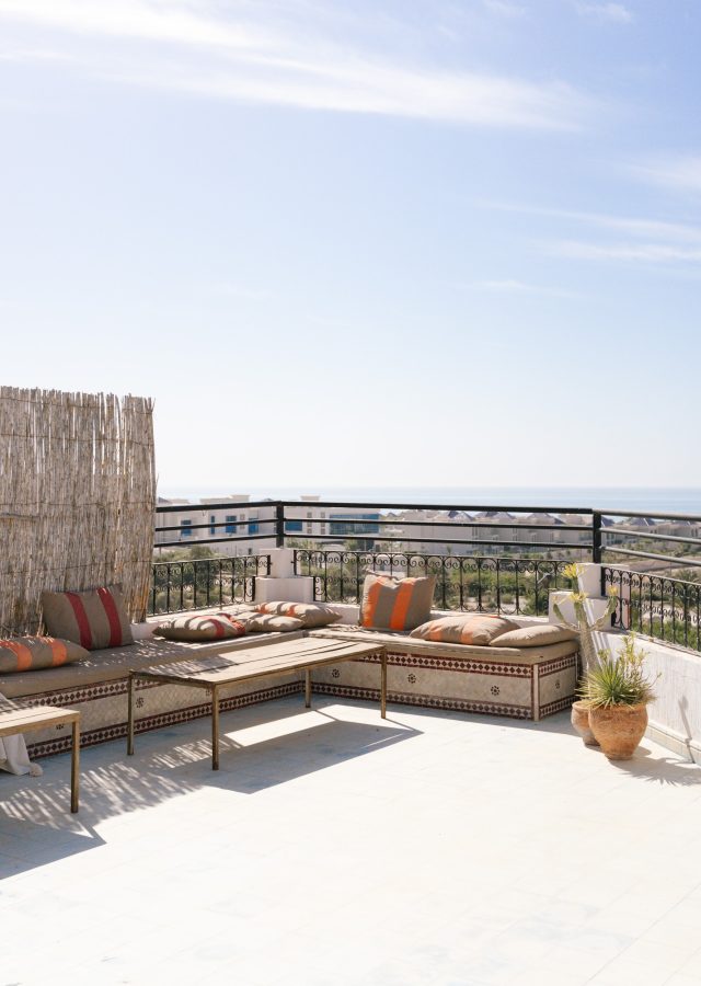 Rooftop terrace at the Dream Surf Morocco surf house
