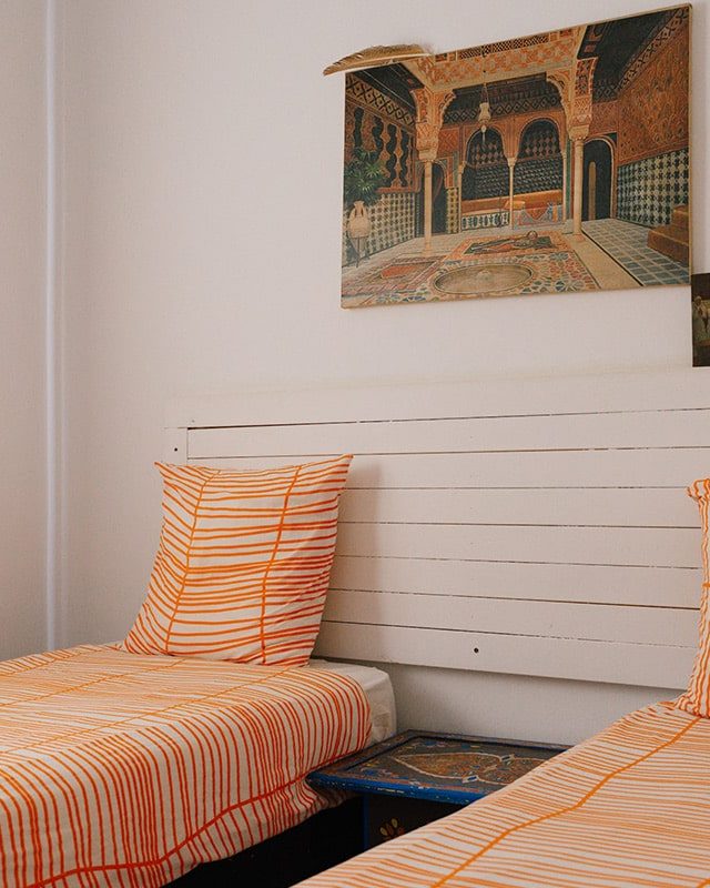 Shared room at the Dream Surf Morocco surf house in Tamraght